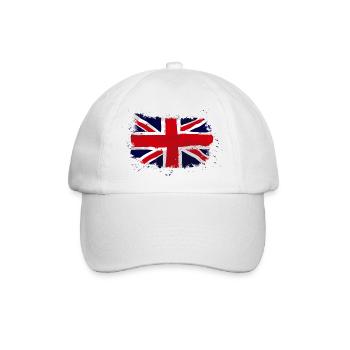 Union Jack - UK Flag - Baseballkappe - Weiß/Weiß - Vorne