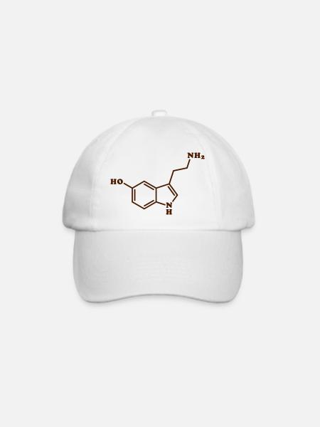 Chemische Summenformel für Serotonin - Baseballkappe - Weiß/Weiß