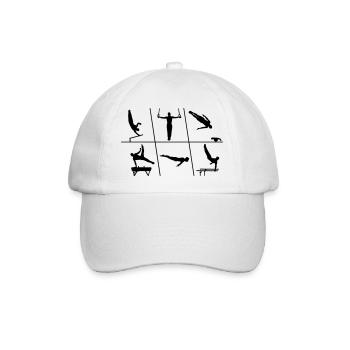 Turnen, Turner, Men's Gymnastics - Baseballkappe - Weiß/Weiß - Vorne