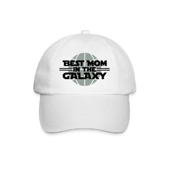 Best Mom In The Galaxy - Baseballkappe - Weiß/Weiß - Vorne