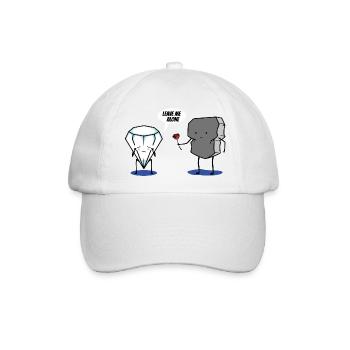 Eisblock und Stein zerbricht Herz - Baseballkappe - Weiß/Weiß - Vorne