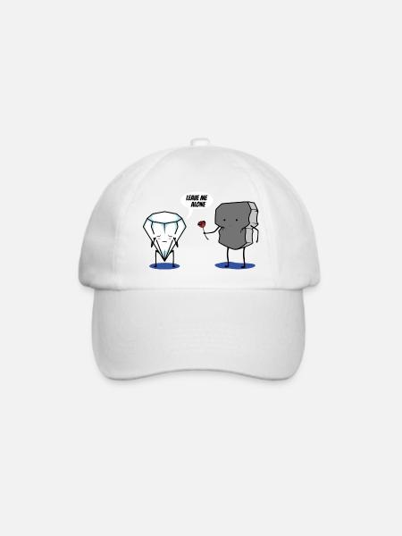 Eisblock und Stein zerbricht Herz - Baseballkappe - Weiß/Weiß