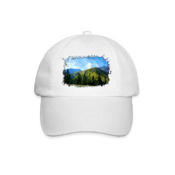 Berge - Baseballkappe - Weiß/Weiß - Vorne