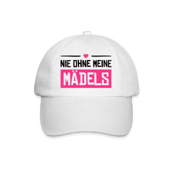 nie ohne meine mädels - Baseballkappe - Weiß/Weiß - Vorne