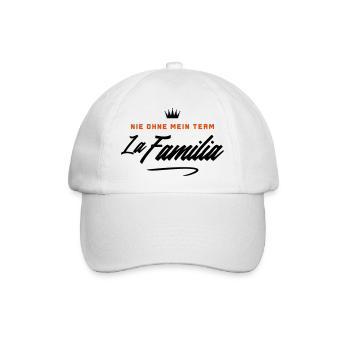 nie ohne mein team familia - Baseballkappe - Weiß/Weiß - Vorne