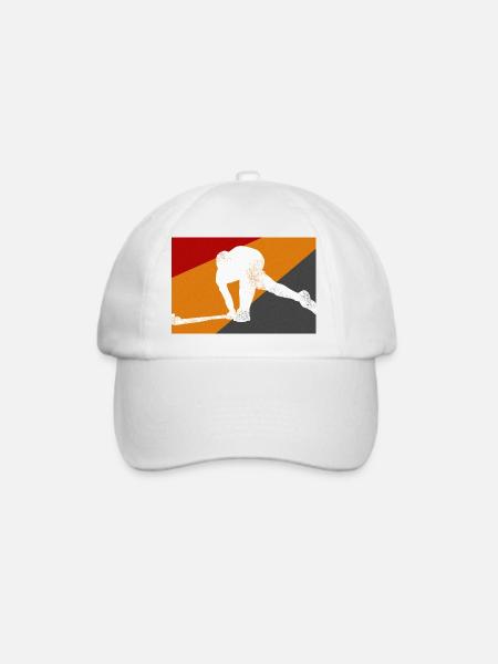 Hockey Spieler - Baseballkappe - Weiß/Weiß