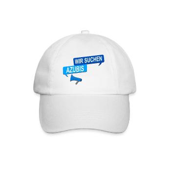 Wir suchen Azubis! Suche Auszubildene - Baseballkappe - Weiß/Weiß - Vorne