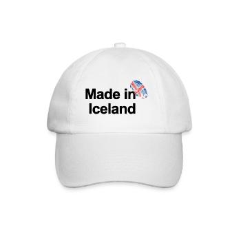 Fingerprint Made in Iceland poster - Baseballkappe - Weiß/Weiß - Vorne