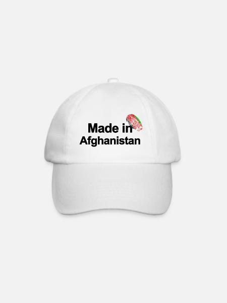 Fingerprint Made in Afghanistan Poster - Baseballkappe - Weiß/Weiß