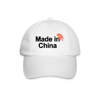 Fingerprint Made in China Poster - Baseballkappe - Weiß/Weiß - Vorne