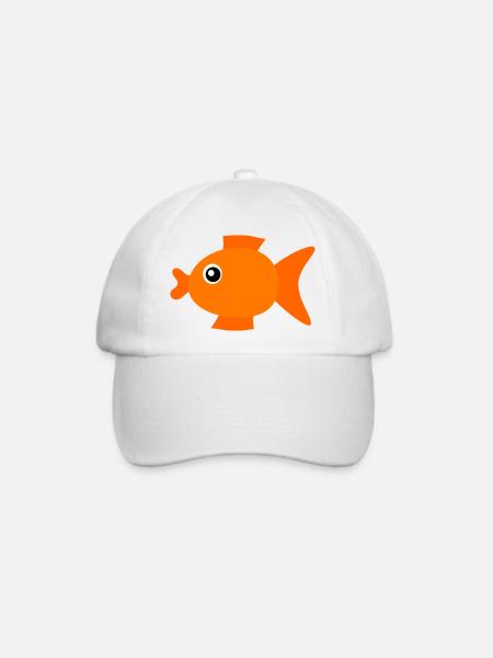 Fisch Shirt Fischmotiv,Angelbekleidung Geschenk - Baseballkappe - Weiß/Weiß