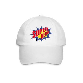 Superhero - Baseballkappe - Weiß/Weiß - Vorne