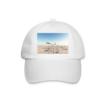 Segelflugzeug über den Wolken - Baseballkappe - Weiß/Weiß - Vorne