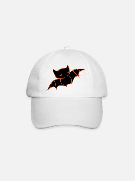 Fledermaus Halloween - Baseballkappe - Weiß/Weiß