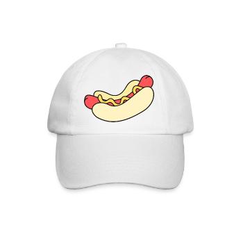 Hot Dog - Baseballkappe - Weiß/Weiß - Vorne