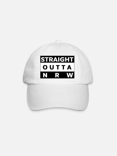 STRAIGHT OUTTA NRW - Baseballkappe - Weiß/Weiß
