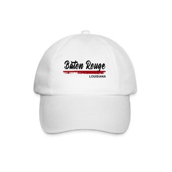 Baton Rouge Louisiana - Baseballkappe - Weiß/Weiß - Vorne