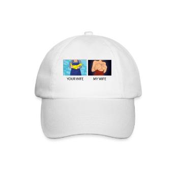 Your Wife my wife funny fun classy housewife mom - Baseballkappe - Weiß/Weiß - Vorne