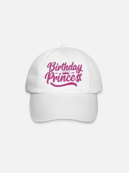 Birthday princess - Baseballkappe - Weiß/Weiß