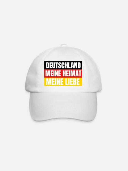 Deutschland meine Heimat meine Liebe - Baseballkappe - Weiß/Weiß