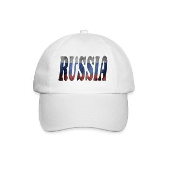 Russia - Baseballkappe - Weiß/Weiß - Vorne
