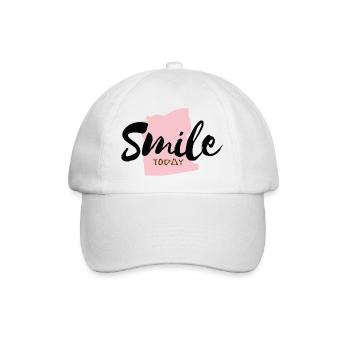 smile today - Baseballkappe - Weiß/Weiß - Vorne