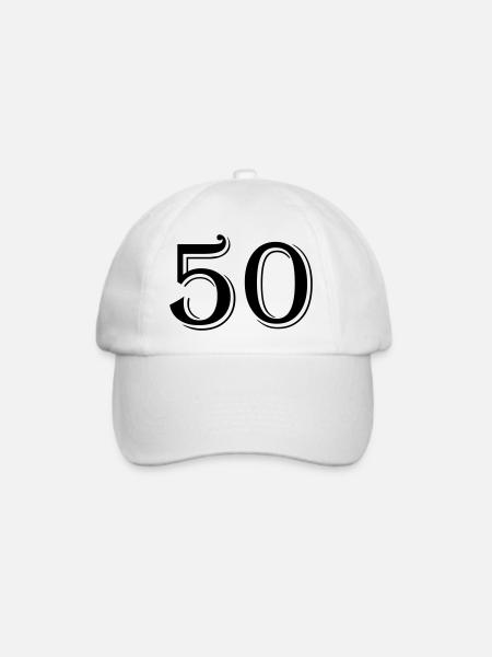 50 - Baseballkappe - Weiß/Weiß