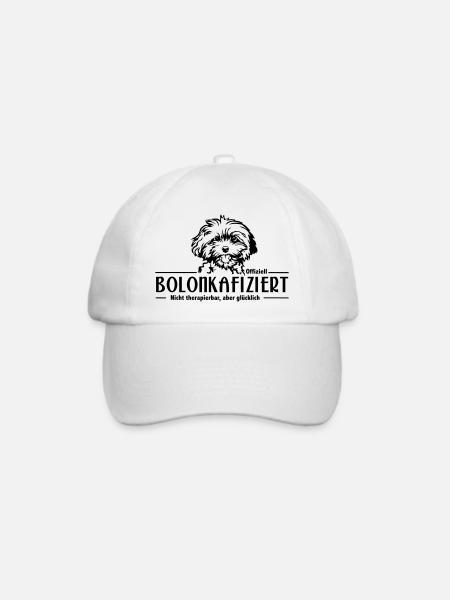 Bolonka Zwetna - "Bolonkafiziert" - Baseballkappe - Weiß/Weiß