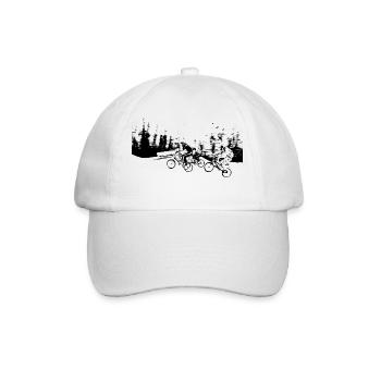 bmx racer - Baseballkappe - Weiß/Weiß - Vorne