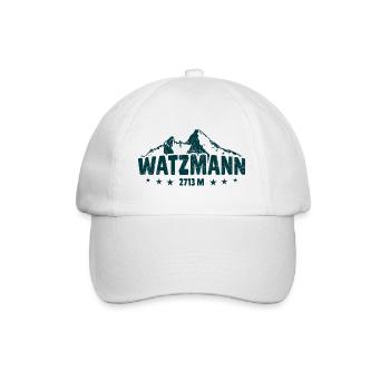 Watzmann 2713m Alpen Bayern Berchtesgaden - Baseballkappe - Weiß/Weiß - Vorne