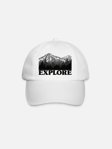 Entdecken Sie Camping & Bergwandern Outdoor-Geschenke - Baseballkappe - Weiß/Weiß