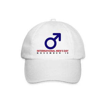 Internationaler Männertag - Baseballkappe - Weiß/Weiß - Vorne