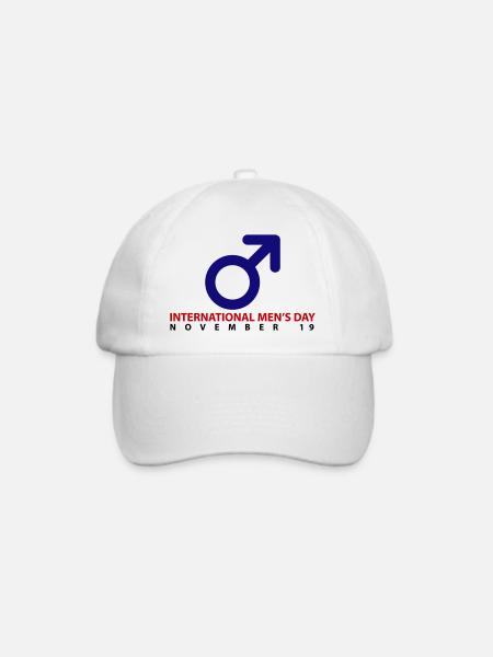 Internationaler Männertag - Baseballkappe - Weiß/Weiß