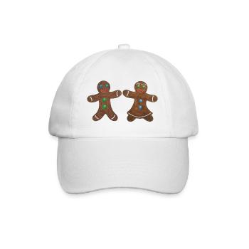 Lebkuchenpaar hetero - Baseballkappe - Weiß/Weiß - Vorne