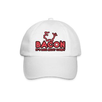 Bacon It's Like Meat Candy 3 - Baseballkappe - Weiß/Weiß - Vorne