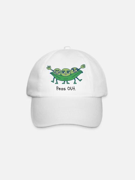 Peas out - Baseballkappe - Weiß/Weiß