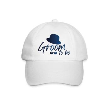 Groom to be - Junggesellenabschied - Baseballkappe - Weiß/Weiß - Vorne