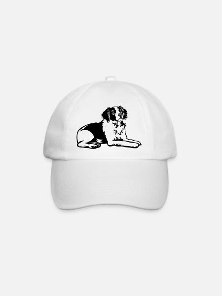 Epagneul Breton - Baseballkappe - Weiß/Weiß