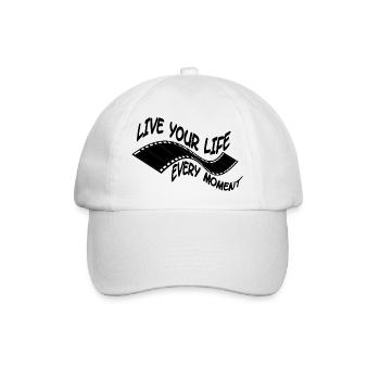 LIFE YOUR LIVE EVERY MOMENT - Baseballkappe - Weiß/Weiß - Vorne