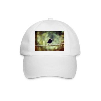 Die Amsel - Baseballkappe - Weiß/Weiß - Vorne