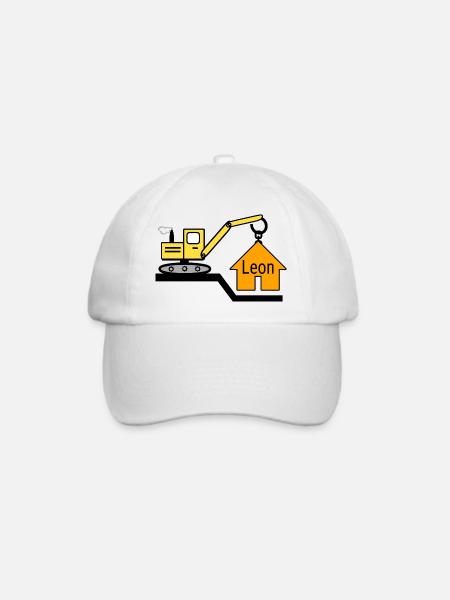 Bagger - Baseballkappe - Weiß/Weiß
