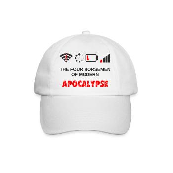The four Horseman of Modern Apocalypse Nerd - Baseballkappe - Weiß/Weiß - Vorne