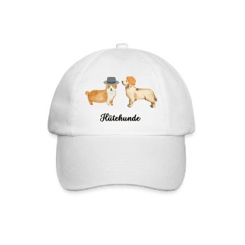 Hütehunde, Hunde mit Hüten - Baseballkappe - Weiß/Weiß - Vorne