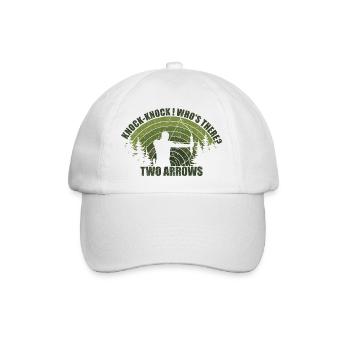 Bogenschießen Bogenschütze Bogenjagd Bogenjäger Spaß - Baseballkappe - Weiß/Weiß - Vorne