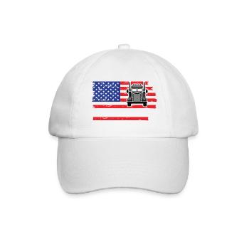 USA LKW - Baseballkappe - Weiß/Weiß - Vorne