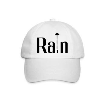 Regen Regen originelles Design - Baseballkappe - Weiß/Weiß - Vorne