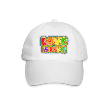 Love is love - Baseballkappe - Weiß/Weiß - Vorne