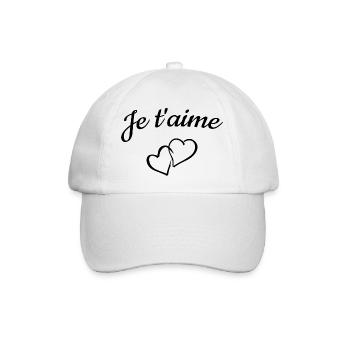 Ich liebe dich - Baseballkappe - Weiß/Weiß - Vorne