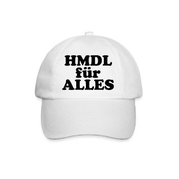 HMDL für ALLES - Baseballkappe - Weiß/Weiß - Vorne