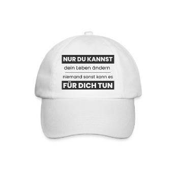 leben ändern - Baseballkappe - Weiß/Weiß - Vorne
